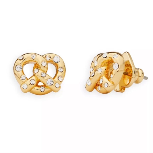 NWT! Kate Spade Pave Pretzel Stud Earrings